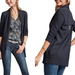 CAbi Blue Draped Cardigan